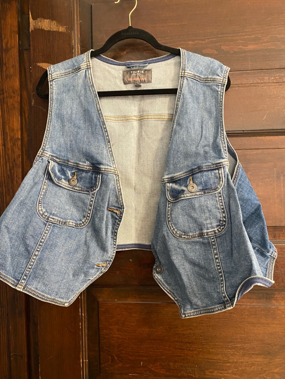 TORRID Denim Jacket Vest W/ Pockets Size 6